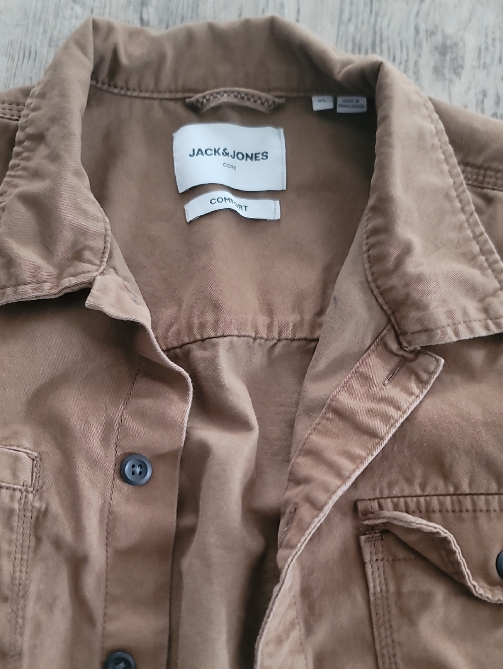 Jack & Jones Tan Cotton Overshirt